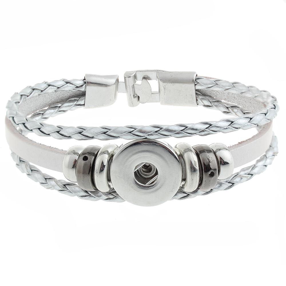 Silver Lace” Snap Bracelet, snap not included, different sizes