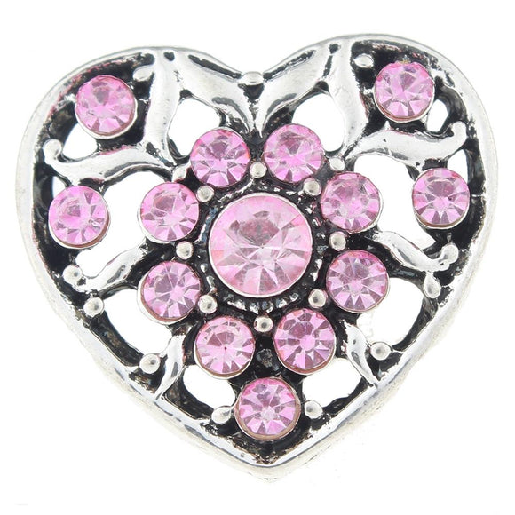 Snap - Rhinestone Heart